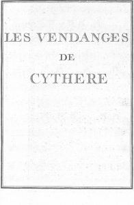 S.4.03 Les vendanges de Cythere, 1772, Title page